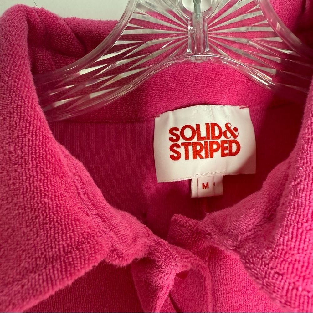 Solid & Striped Sutton Pink Oversized Terrycloth … - image 4